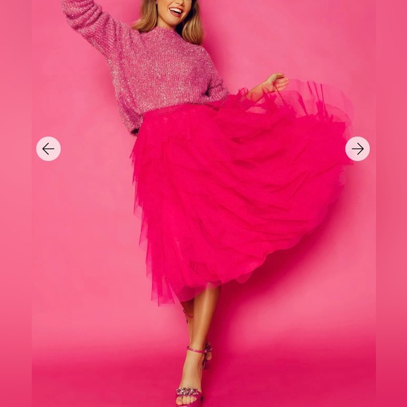 Sincerely Jules Barbie Pink Ruffle Tulle Skirt - Picture 14 of 16